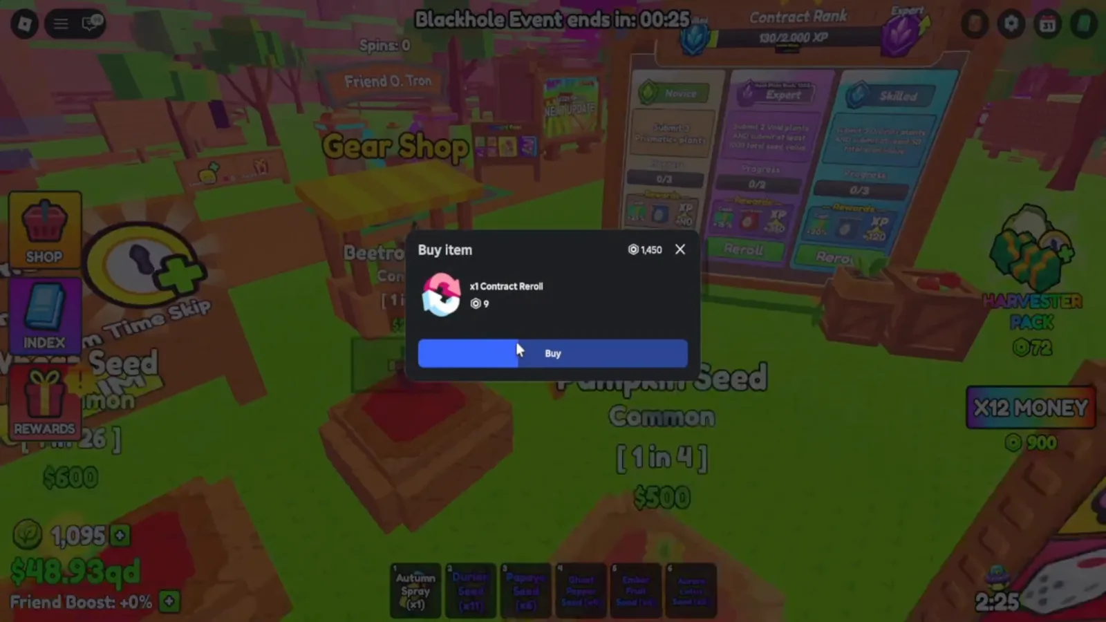 Buy item dialog charging 9 Robux for one Contract Reroll in Build A Ring Farm Buy item dialog charging 9 Robux for one Contract Reroll in Build A Ring Farm
